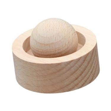 Imagem de Generic Difusor de óleos essenciais para carro, formato de bola redonda com fragrância, difusor de aromatizador de ambiente em madeira para quarto, carro e, Madeira de Faia