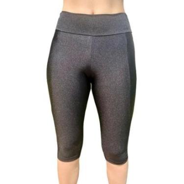 Imagem de Calça Feminina Corsário Cós Duplo Bolsos Frontais Tecido Trilobal Calça Fitness Academia-Feminino