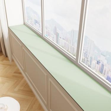 Imagem de BANEBOR Almofada para peitoril da janela - Tapete de assento de janela estreito ajustável e impermeável para janelas de sacada, forro absorvente à prova de poeira com suporte antiderrapante, cortado