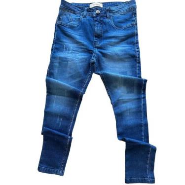 Imagem de Calça jeans super skinny rasgadas e com detalhes com elastano masculin