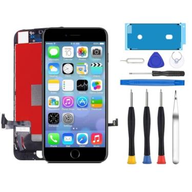Imagem de Yuntunele Substituição de tela para iPhone 7/7G 4,7 polegadas LCD digitalizador tela sensível ao toque conjunto de moldura de tela de substituição com ferramentas de reparo (preto)