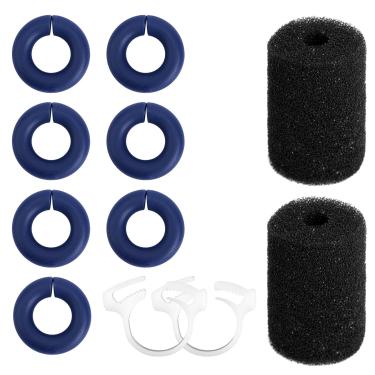 Imagem de Anel de desgaste de mangueira de varredura de limpador de piscina e kit de esponjas e braçadeiras B10, peças de reposição de mangueira de varredura de limpador automático de piscina compatíveis com