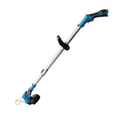 Imagem de 0/1/2 baterias e rodas cortador de grama elétrico sem fio jardim grama hedge trimmer ajustável máquina de corte portátil