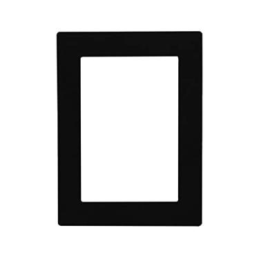 Imagem de Molduras para fotos, moldura magnética reutilizável, para decoração magnética para geladeira, moldura fotográfica de PVC, cor de parede criativa, moldura de 1,7 cm (preto 12,7 cm) (preto 12,7 cm)