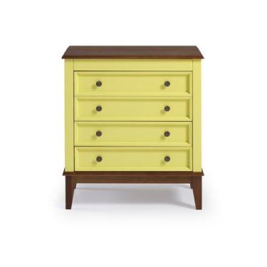 Imagem de Cômoda 4 Gavetas - Apaixone&Decore, Amarelo Lemon