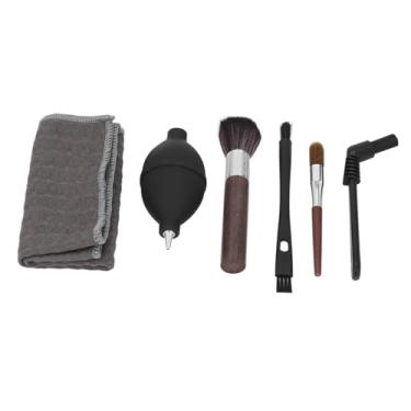 Imagem de Conjunto de 6 pincéis para máquina café náilon madeira Soprador ar Toalha limpeza Kit moedor Ferramenta profissional manutenção multifuncional
