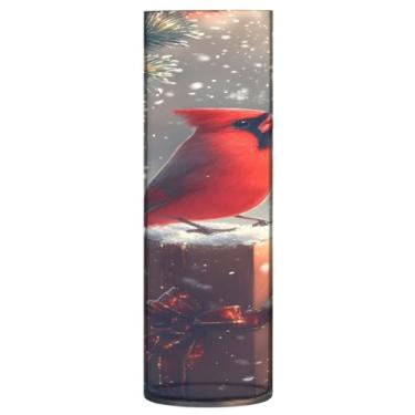 Imagem de Qilmy Vaso de pássaro de Natal para flores, vaso de belas artes, decoração de casa para escritório, sala de jantar, sala de estar, casamento509