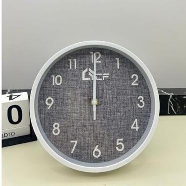 Imagem de Relógio de Parede Silencioso para Sala de Estar - Design Moderno e Simples, Relógio Doméstico com Indicadores Clara, Ideal para Quarto, Cozinha e Escritório, Fácil de Instalar e Usar (Branco (CF-075))