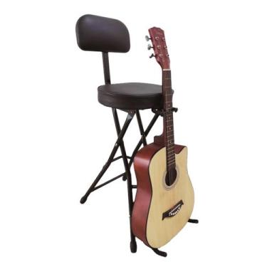 Imagem de Banco Para Violonista Com Encosto Ergonômico e Apoio Para os Pés  Idea