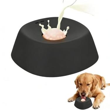 Imagem de Tigelas para cães Slow Feeder para petisco líquido, antiderrapante (bola divertida) tigela de caldo de osso para lamber cães, 3/4 xícaras, iogurte, brinquedo para lamber filhotes para raças grandes