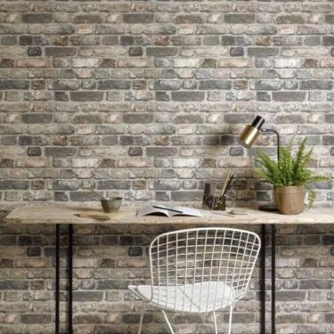 Imagem de Papel De Parede Wanderlust Tijolo Azul Wl2204 - 10m X 0.53m