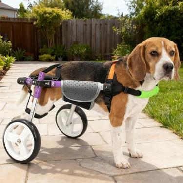Imagem de Cadeira de rodas para cães com perna traseira, carrinho de mobilidade ajustável para suporte de pernas traseiras para cães paralisados ou feridos 2.0 (8,5 a 11,5 pol. 9,8 kg)