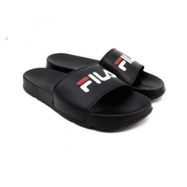 Imagem de Chinelo Borracha Fila - 11A017X - 44 - Preto/Branco/Vermelho-Masculino