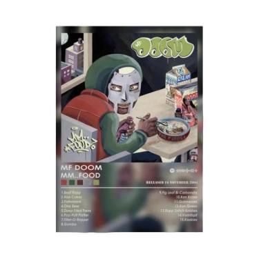Imagem de Pôster Em Tela MF Doom Mm Food Pop Music Para Decoração De Sala De Est