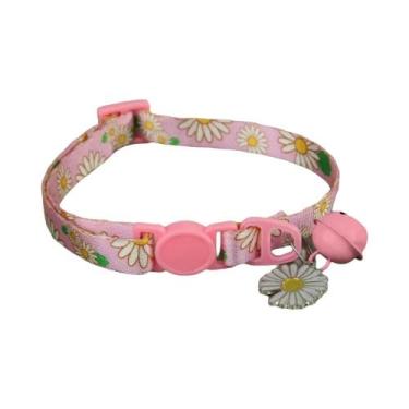 Imagem de Coleira Ajustável De Liberação Rápida Para Gatos Com Sino De Segurança