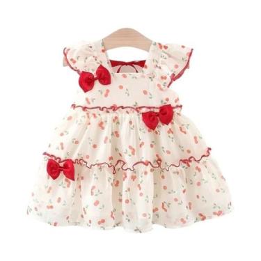 Imagem de Vestido De Verão Para Meninas De 0 a 4 Anos Com Laço, Saia De Chiffon 