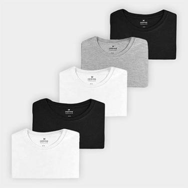 Imagem de Kit Camiseta Hering C/ 5 Peças Feminina-Feminino