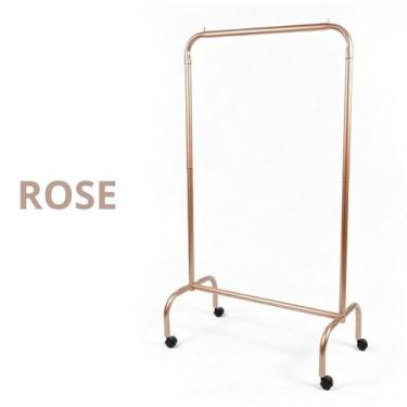 Imagem de Arara Cabideiro Dobravel Com Rodinhas 100cm - - valemixxhome, ROSE