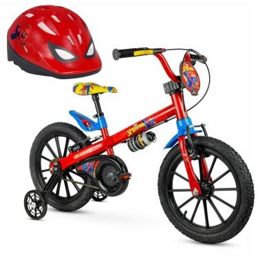 Imagem de Bicicleta Aro 16 SpiderMan Nathor cRodinhas Capacete-Masculino