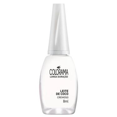 Imagem de Esmalte Leite de Coco 8ml Colorama Cremoso Branco Secagem Rápida