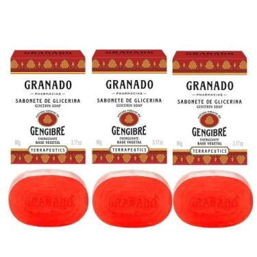 Imagem de Kit 3 Sabonete Phebo Granado Gengibre Energizante Glicerina Vegetal Na