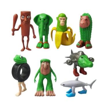 Imagem de Conjunto De 8 Bonecos Colecionáveis Brainrot: Tralalero, Bombardino, C