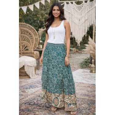 Imagem de Saia Longa Indiano Envelope Dupla Face Várias Formas De Uso Tamanho:Un