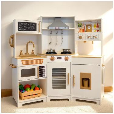 Imagem de Cozinha infantil de canto YUG com luzes, sons, fogão, forno e dispenser de gelo