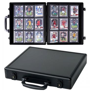 Imagem de Álbum Toploader para Cartas Colecionáveis Azamou - Capacidade para 216 Toploaders, 12 Folhas com 9 Bolsos, Estojo Rígido Preto
