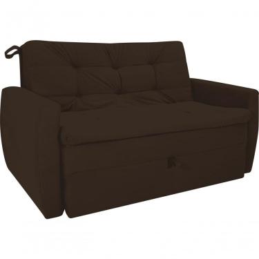 Imagem de Sofá Cama Meg 2 Lugares Suede Marrom Matrix