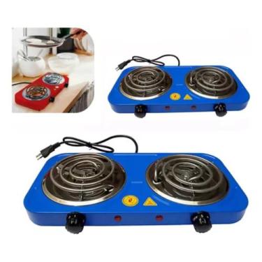 Imagem de Fogão Elétrico Portátil 2500w Fogareiro 2 Bocas Compacto Linha Premium