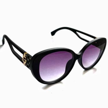 Imagem de Óculos De Sol Feminino Luxo Premium uv400 Degrade + Estojo - PREIUM, P