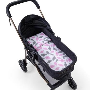 Imagem de 1 Colchonete e Travesseiro para Carrinho de Bebê Conforto e Estilo par
