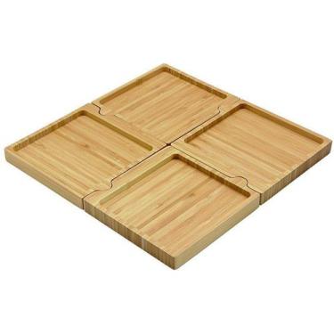 Imagem de Petisqueira de Bambu Oikos Desmontável 4 Peças Quadrada