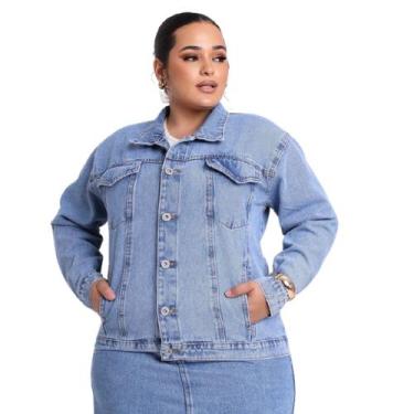 Imagem de Jaqueta Jeans Plus Size Feminina, 100% Algodão, do numero 44 ao 54. - 
