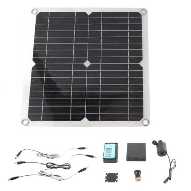Imagem de Kit de bomba de água solar 50W Painel solar 22W Bomba de água com caixa de bateria Controlador de tempo DC12V para fonte de lagoa de jardim