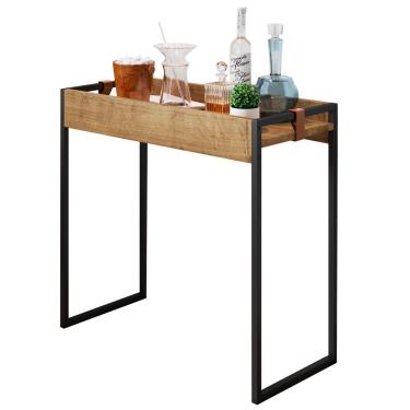 Imagem de Mesa Lateral Columbia Retangular com Tampo em MDP Base em Aço 63CM Woodmel