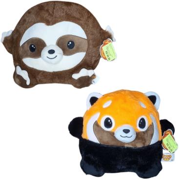 Imagem de Pelúcia Animais Bolinha para Bebê com Rostinhos Divertidos Macia e Leve BBR Toys