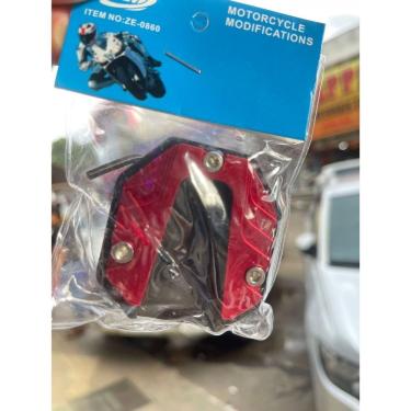 Imagem de Suporte de Pés para Moto Lateral Extender Side Stand Vermelho Compatível com Diversas Motocicletas Estabilidade