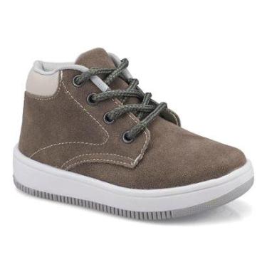 Imagem de Tênis Infantil Masculino Cano Alto Pequito Camurça Confortável Antiderrapante-Masculino