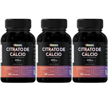 Imagem de Citrato de Cálcio 400mg Vitaease  60 Cápsulas, 3 Unidades (180 cápsula