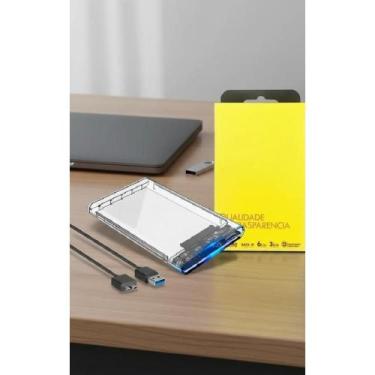 Imagem de 2x CASE HD SSD 2.5" TRANSPARENTE USB 3.0 SEM PARAFUSOS - Congratulatio