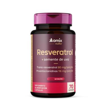 Imagem de Resveratrol - 70 Cápsulas - Omix-Unissex