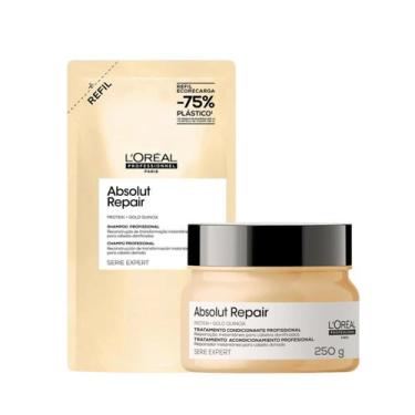 Imagem de Loreal Absolut Repair Gold Quinoa Sh Refil 240ml + Masc 250ml - Loreal