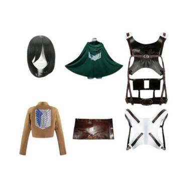 Imagem de Conjunto Completo De Fantasia Cosplay De Anime AOT: Levi Ackerman, Mik
