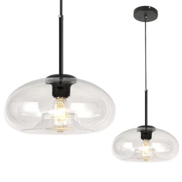Imagem de GLAMIGHT Luminárias Pendentes De Vidro Para Ilha Cozinha, Globo, Industriais Vintage Qu...