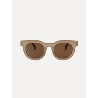 Imagem de Óculos Reserva de Sol Masculino Round Cáqui Claro-Masculino