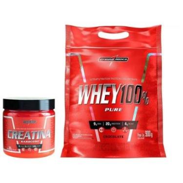 Imagem de Creatina Mono-hidratada Integralmédica Hardcore - 300g + Whey Protein Concentrado 900g-...