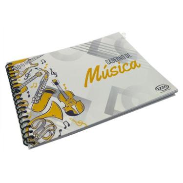 Imagem de Caderno De Música Partitura Universitário 100 Folhas Pequeno - IZZO
