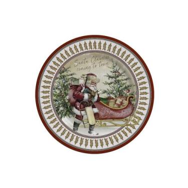 Imagem de Conjunto com 6 Pratos de Sobremesa Cenas Natal Ø21cm - Alleanza Cerâmi